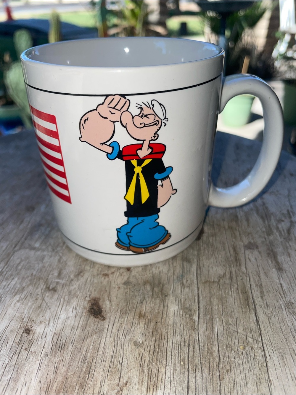 Popeye MGM GRAND 1992 Ceramic Coffee Mug - USA  VINTAGE Las Vegas memorabilia